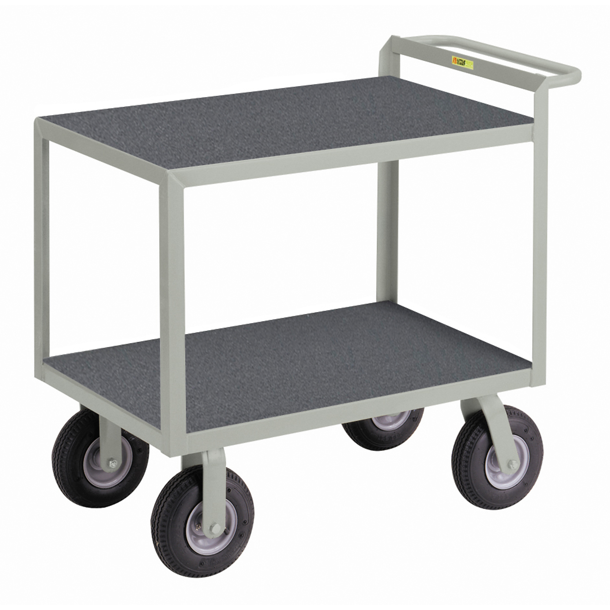 Little Giant Instrument Cart with Hand Guard - 24in. x 36in., 1200-Lb. Capacity, Carbon Steel, 2 Shelves, Model# G-2436-9PM